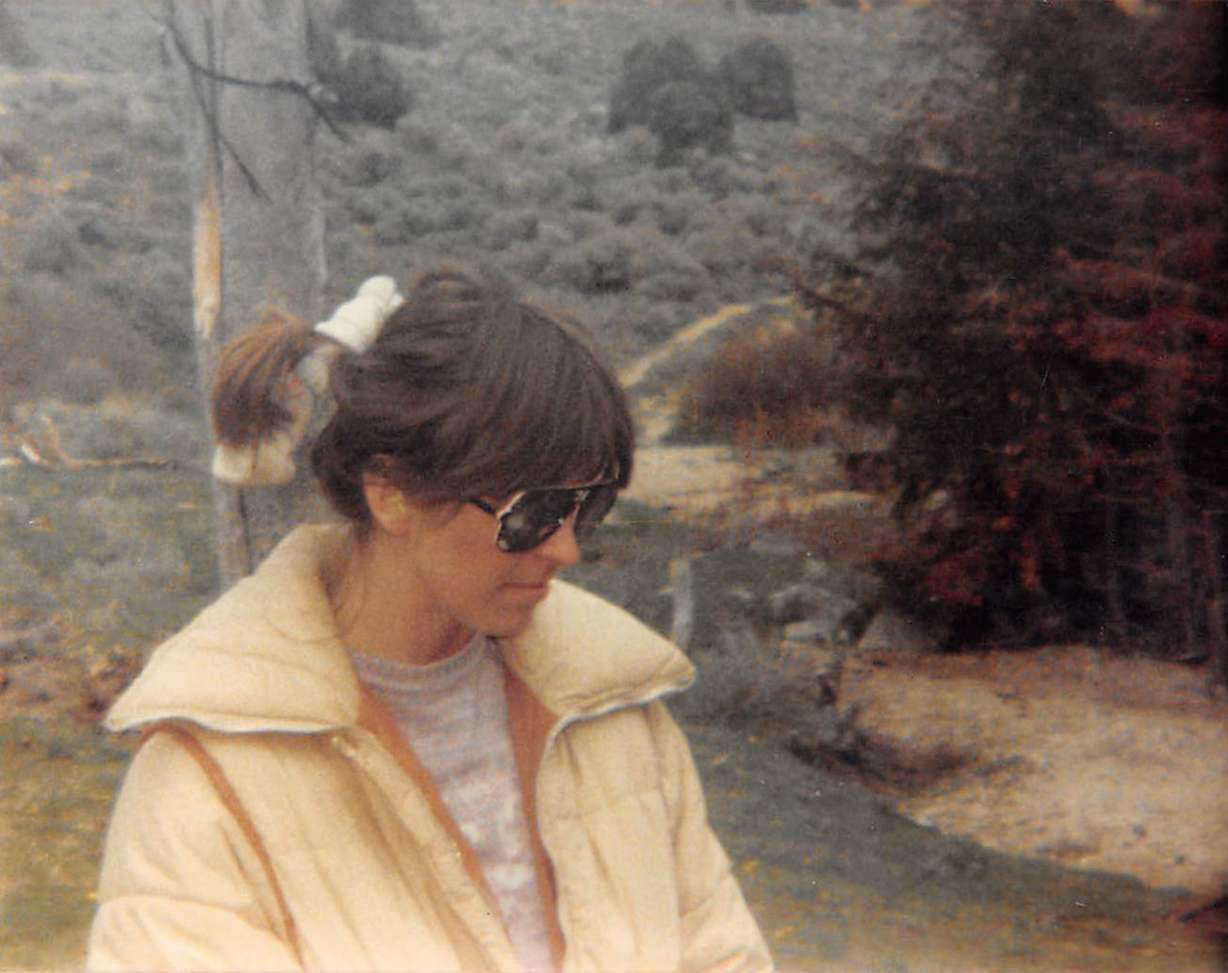 This May 11, 1985, image shows Rhonda Lovell, née Buttars, in the Deep Creek Mountains near Callao, Utah. Her husband, Douglas Lovell, had gone to the mountains to bury a cache of stolen guns.