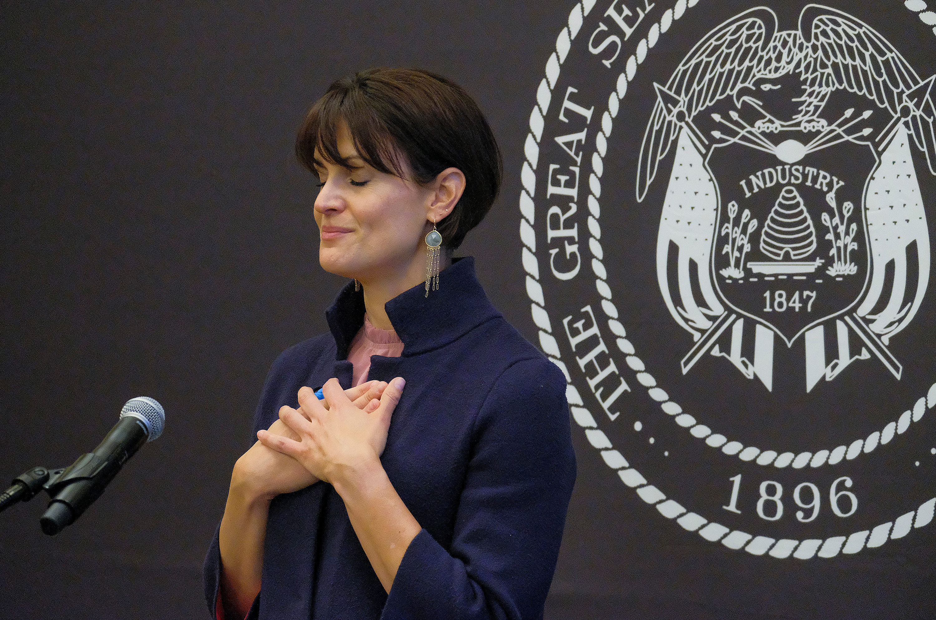 State epidemiologist Dr. Angela Dunn provides updates on the ongoing pandemic during a weekly briefing on COVID-19 at the Capitol in Salt Lake City on Thursday, May 6, 2021. Dunn is leaving her statewide post to lead Salt Lake Countyâ??s Health Department.