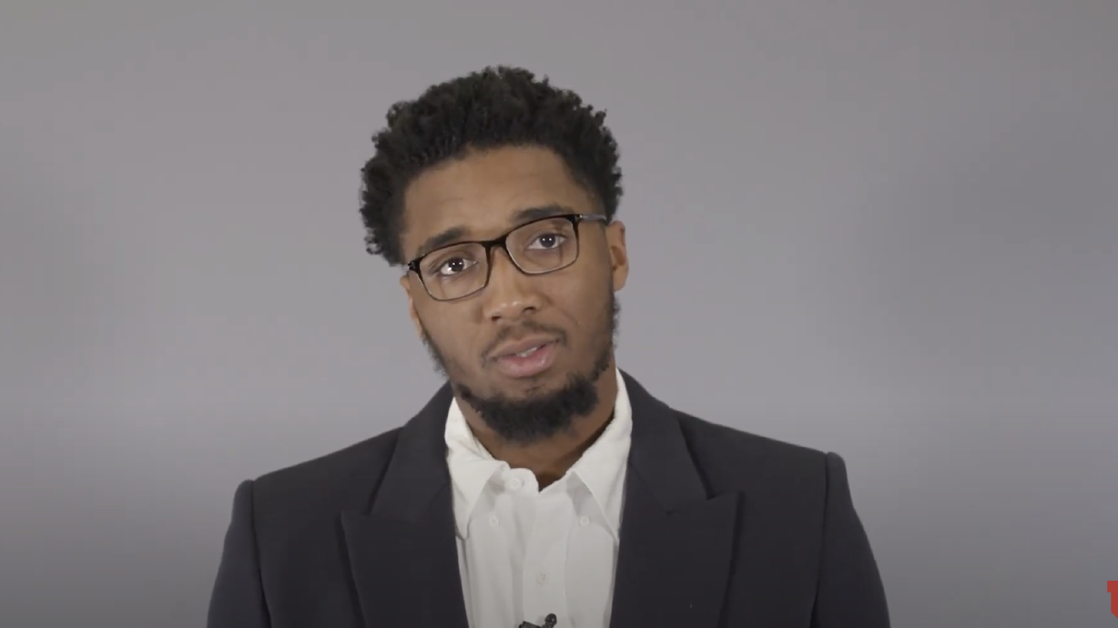 Donovan Mitchell gives commencement speech for virtual University of Utah commencement.