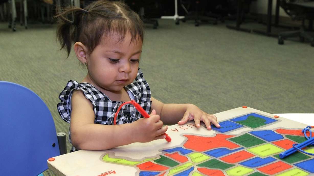 Little 22-month-old Loretta Vigil is growing every day. Her mom, Aremis Morales, said through the Nurse-Family Partnership, she's learned how to use toys and games as learning opportunities for her daughter.