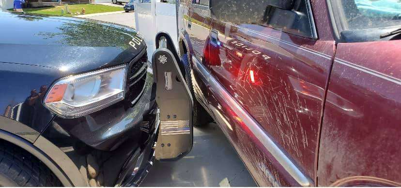 Fugitive arrested after chase in Heber City ends with 2 struck police cars, downed fence