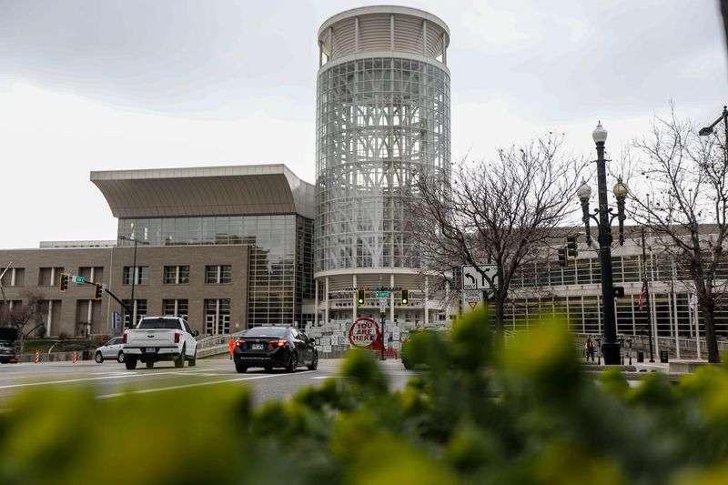 The Salt Palace Convention Center in downtown Salt Lake
City is pictured on Monday, March 22, 2021.
