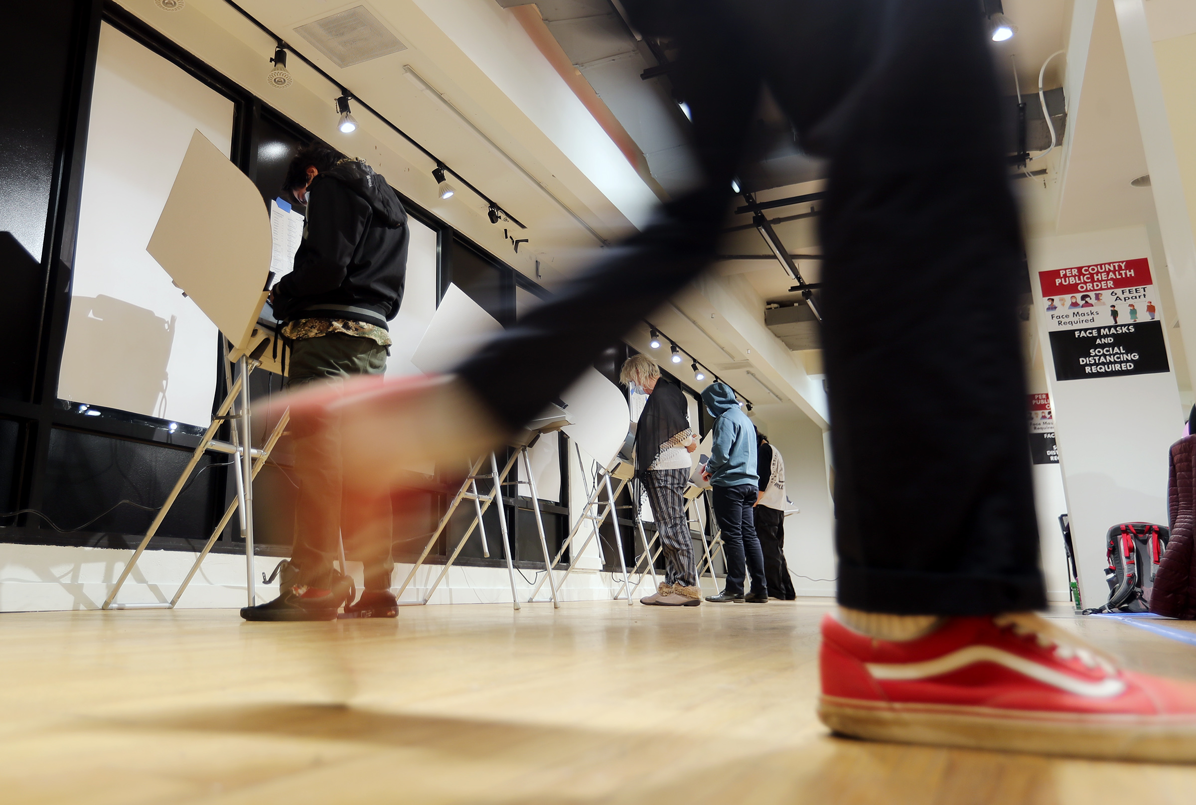 Voters cast their ballots at Trolley Square in Salt Lake City on Tuesday, Nov. 3, 2020.
