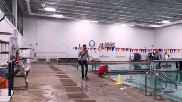 The Cache Valley Kraken's senior goalie Benjamin Lehnig.