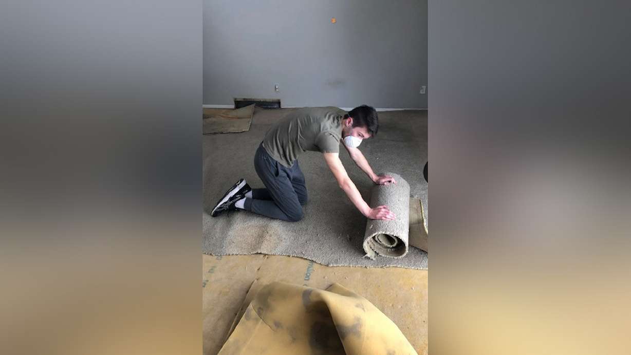 The Cache Valley Kraken's senior goalie Benjamin Lehnig.