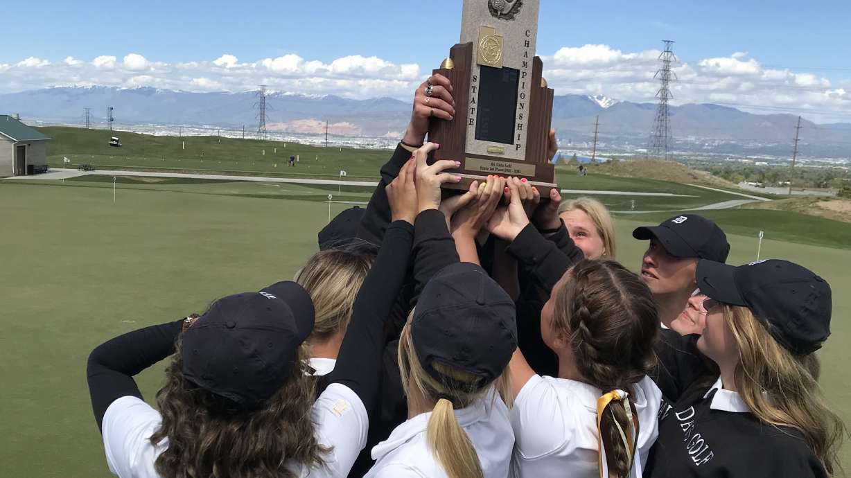 Davis girls golf took home first-place honors at the UHSAA 2021 Class 6A state meet, Monday, May 11, 2021 at The Ridge in West Valley.