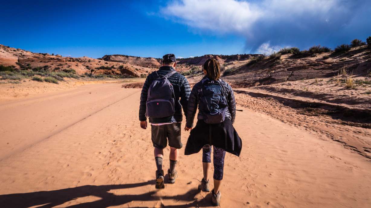 20170408
Hikers in Harris Wash, within Grand Staircase-Escalante National Monument.