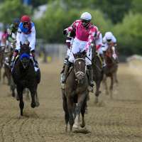 11-1 Rombauer wins Preakness after skipping Kentucky Derby