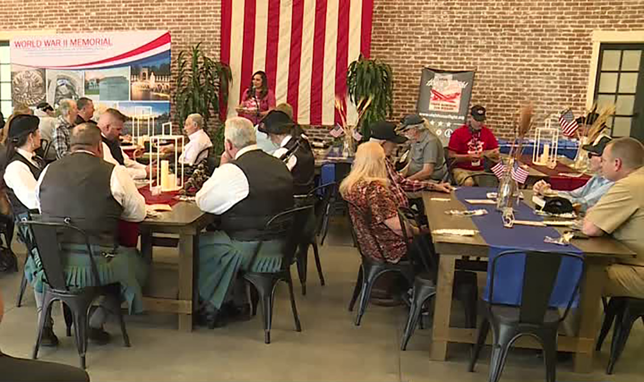 Fourteen veterans and their families attend a luncheon in South Jordan Friday, May 14, 2021.