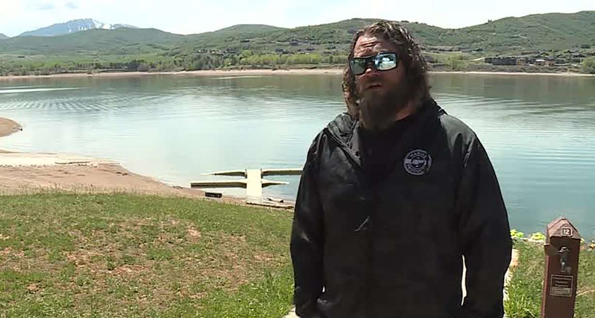 Paul Avner runs a sports rental shop and says the water at Pineview Reservoir this May is the lowest he’s seen in over a dozen years.