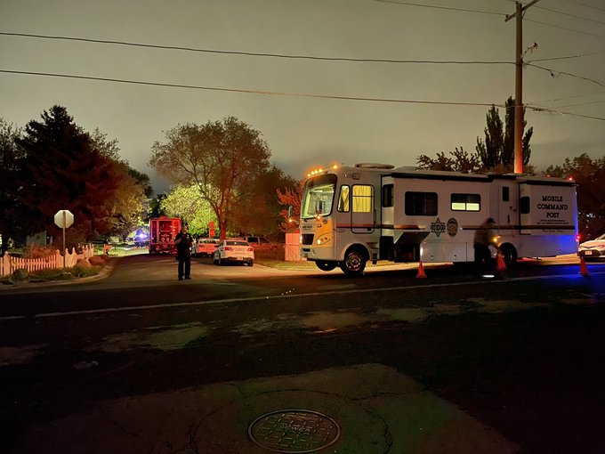 Police from multiple agencies respond to a police shooting on May 10, 2021, in West Valley City.
