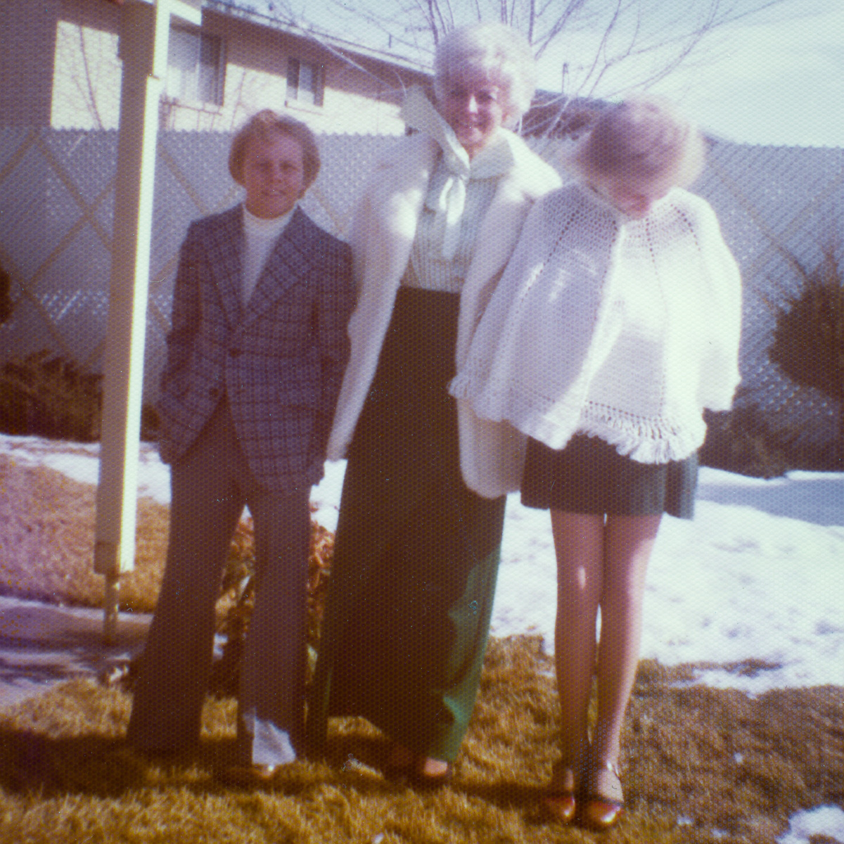 Joyce Yost (center) appears in this undated photo with her children, Kim Salazar (née Roberts) and Greg Roberts.