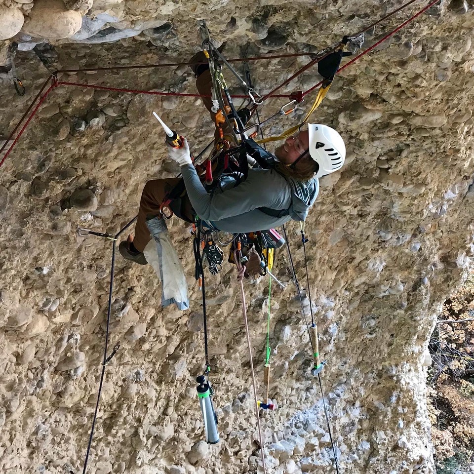 A rock climber in Utah. Salt Lake Climbers Alliance received a grant to help repair fixed anchors across the Wasatch.