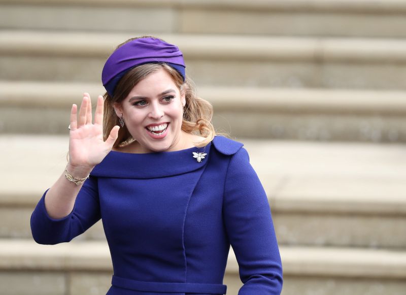 FILE PHOTO: Princess Beatrice arrives for the wedding of Princess Eugenie to Jack Brooksbank at St George's Chapel in Windsor Castle, Windsor, Britain, October 12, 2018. Steve Parsons/Pool via REUTERS