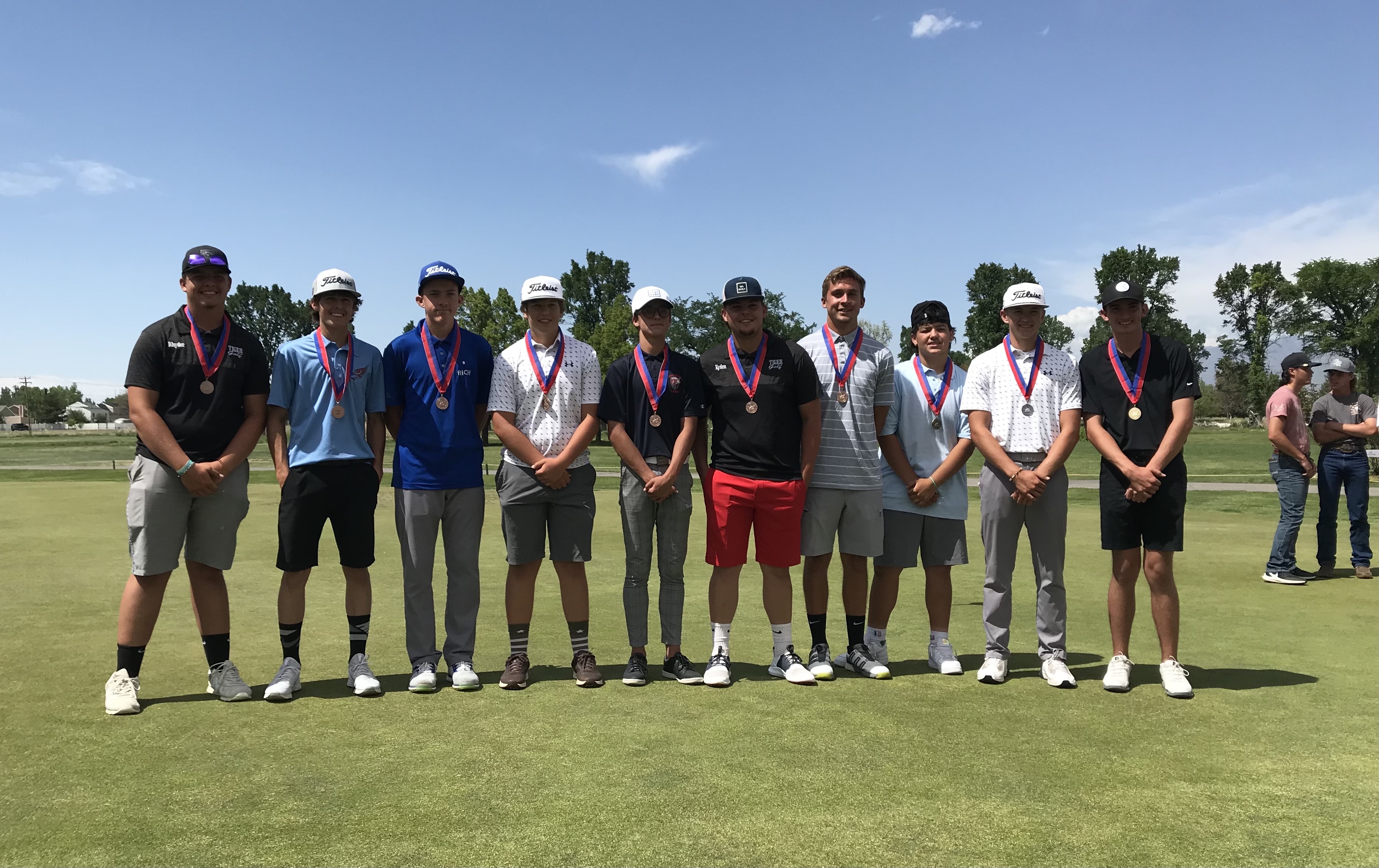 The top-10 finishers at the 2021 Class 1A boys golf state meet. Wendover won its first-ever boys golf state title, Wednesday, May 19, 2021 at Rose Park in Salt Lake City.