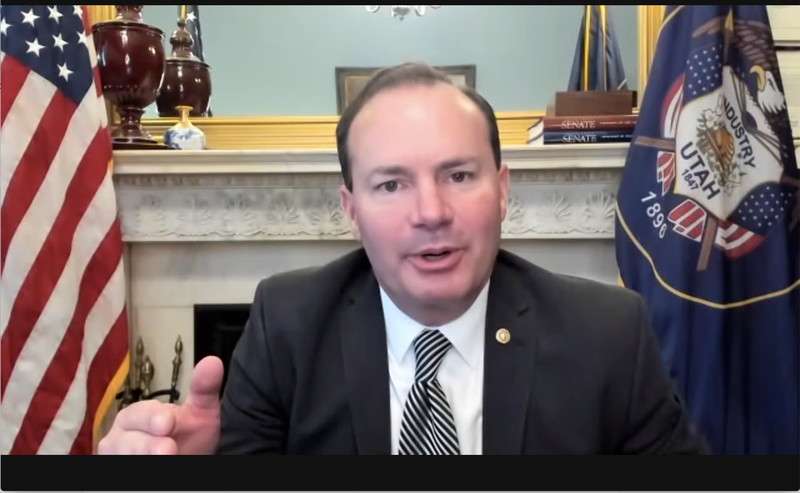 Utah Sen. Mike Lee speaks at a Hatch Foundation webinar
on bringing greater balance to America’s legal system.