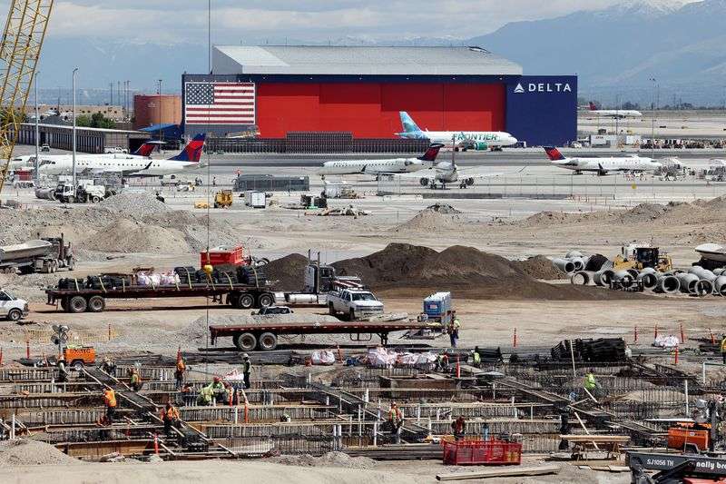 Construction continues on the new Salt Lake City
International Airport on Monday, May 24, 2021.