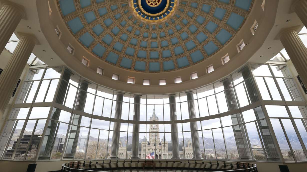 The fifth floor of the Matheson Courthouse in Salt Lake City is pictured on Friday, Jan. 22, 2021.