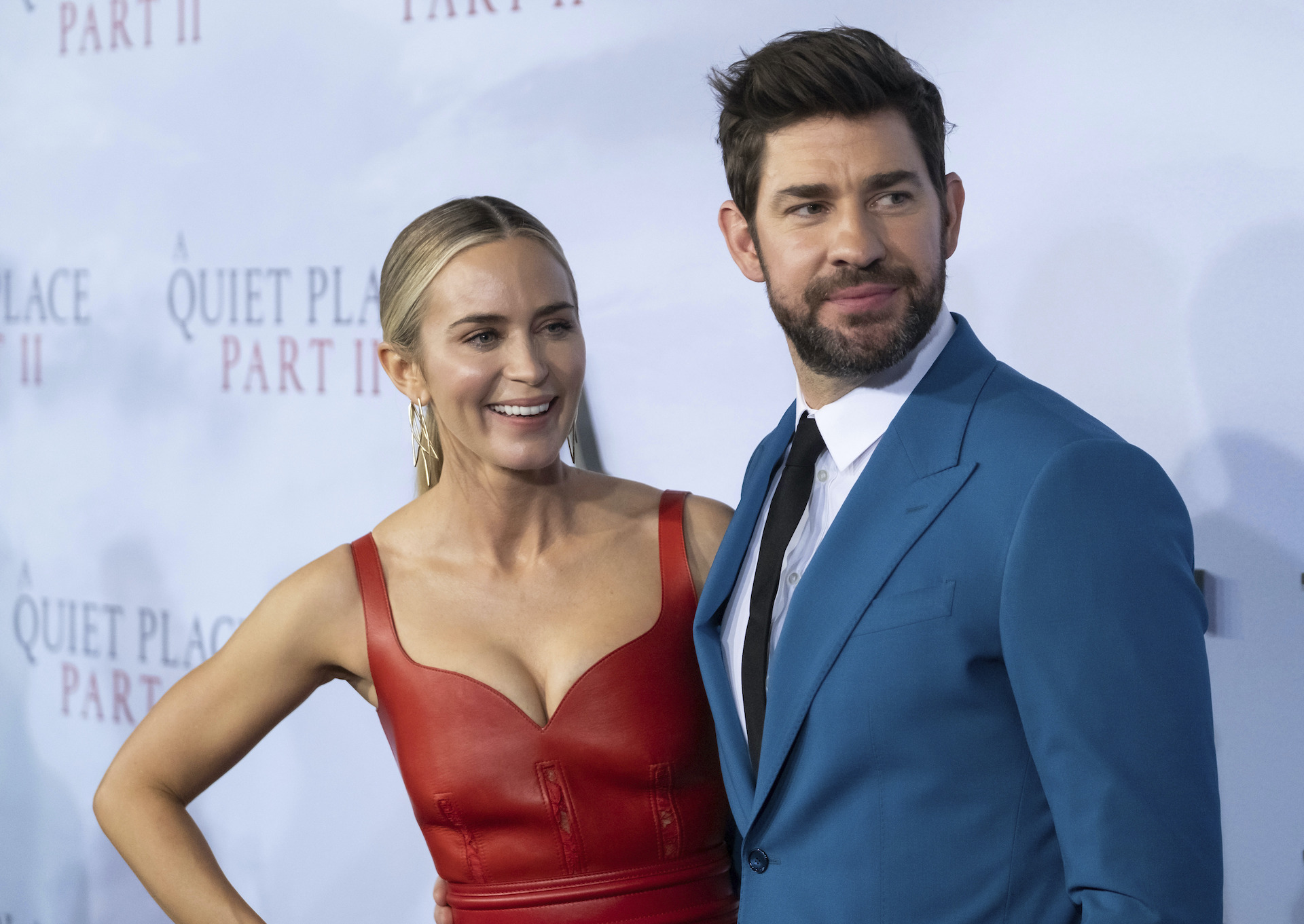 Emily Blunt and John Krasinski attend the world premiere of Paramount Pictures' "A Quiet Place Part II" at Jazz at Lincoln Center's Frederick P. Rose Hall on Sunday, March 8, 2020, in New York.