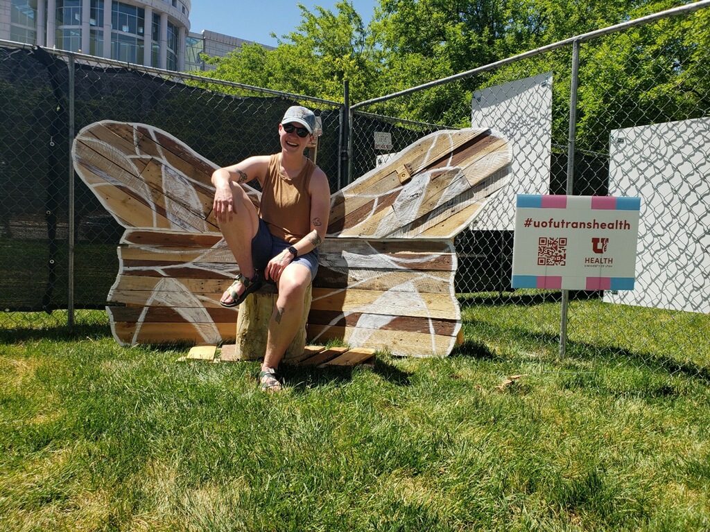Barhorst's piece commissioned by the University of Utah Transgender Health Services at the 2021 Story Garden.