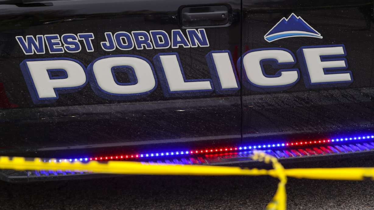 A West Jordan police vehicle is pictured in West Jordan on Thursday, March 25, 2021.