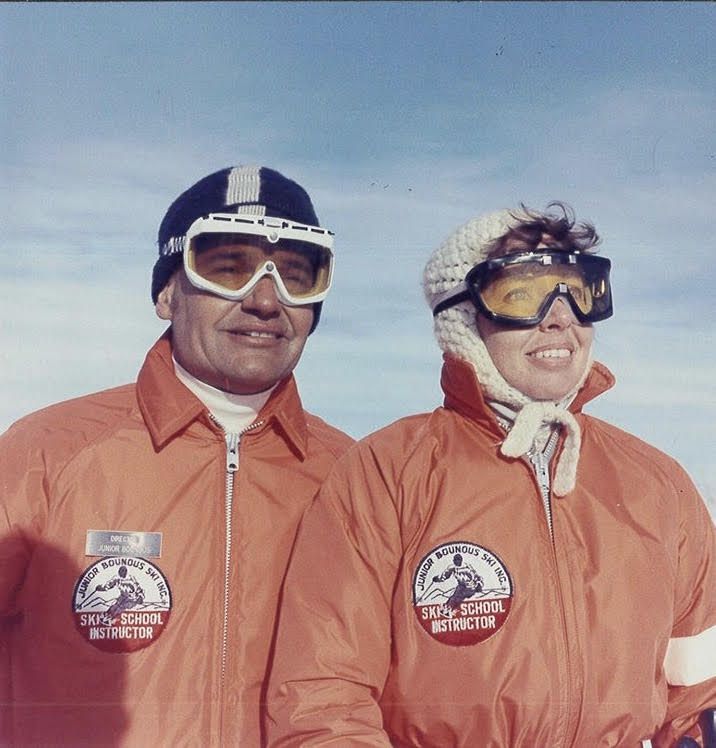 Junior Bounous and Maxine Bounous shared a deep love of skiing and the mountains.