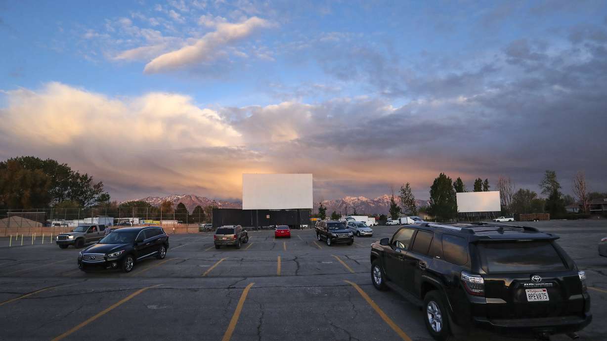 Moviegoers park spaced out at the Redwood Drive-In Theatre in West Valley City on Friday, May 1, 2020, during the pandemic. A builder recently withdrew its proposal to buy the site and build housing there.