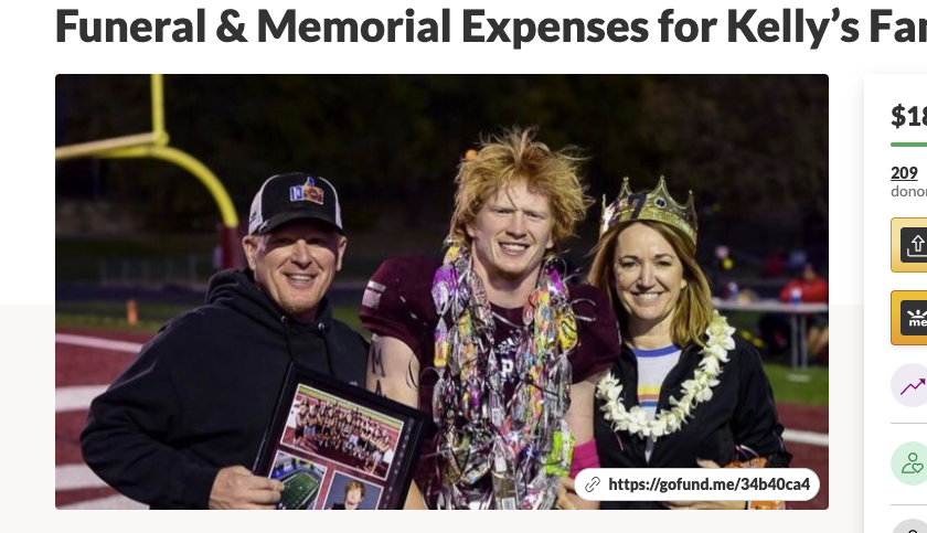 A GoFundMe page has been set up for Kelly Glaubensklee, 19, who police say was shot and killed in a drive-by shooting in South Jordan on Sunday, June 6, 20021.