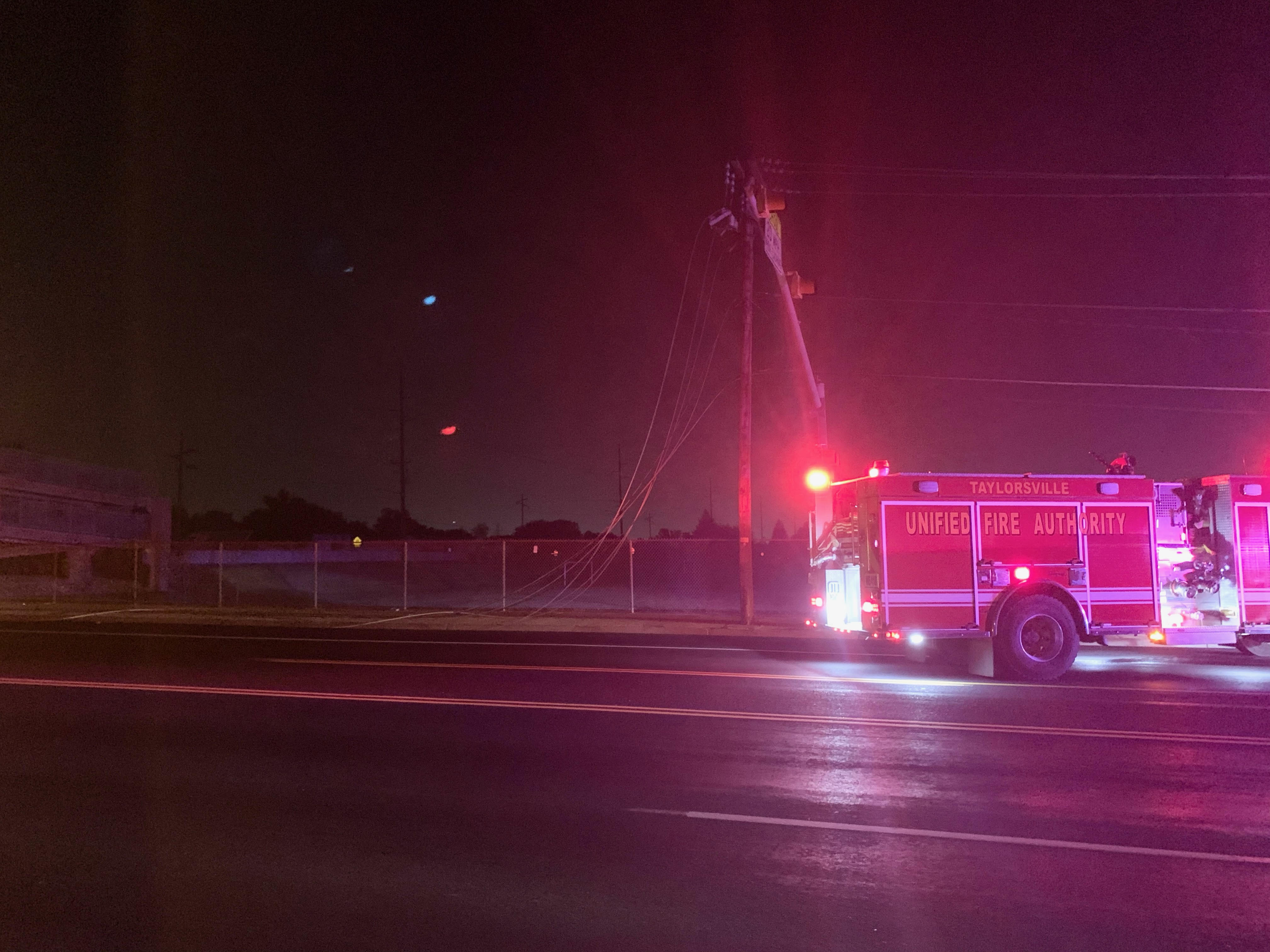 Officials respond to a power outage affecting over 5,500 people in Taylorsville and West Valley City on June 9, 2021.