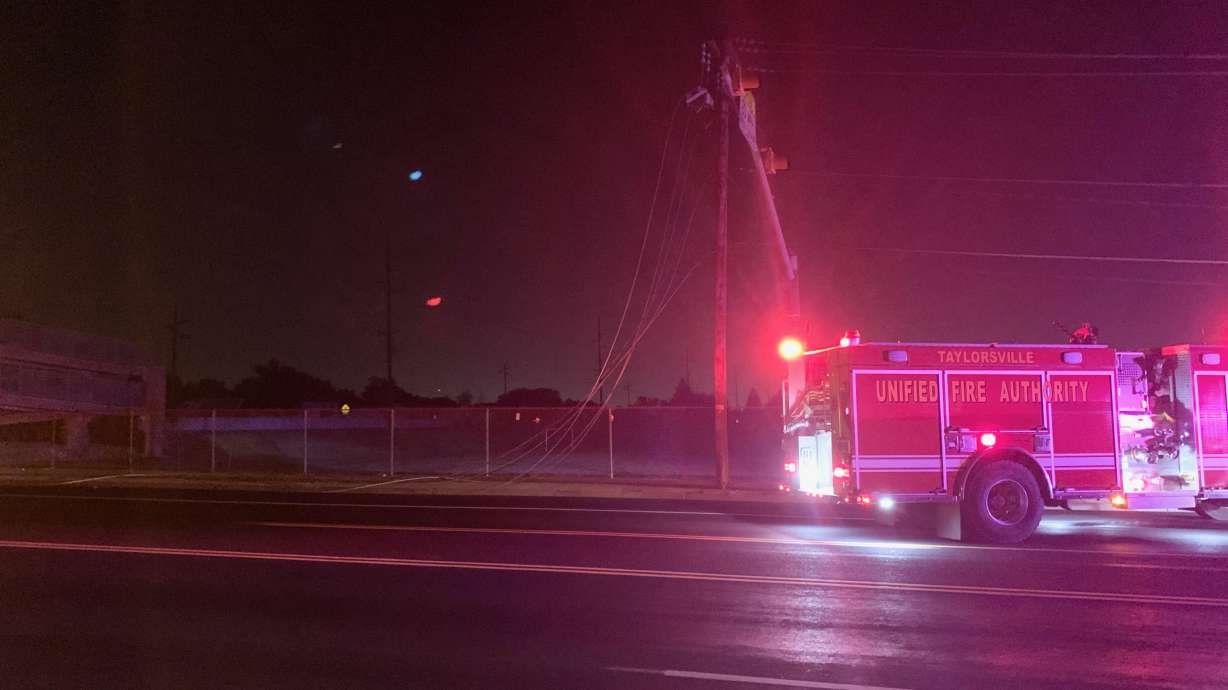 Officials respond to a power outage affecting over 5,500 people in Taylorsville and West Valley City on June 9, 2021.