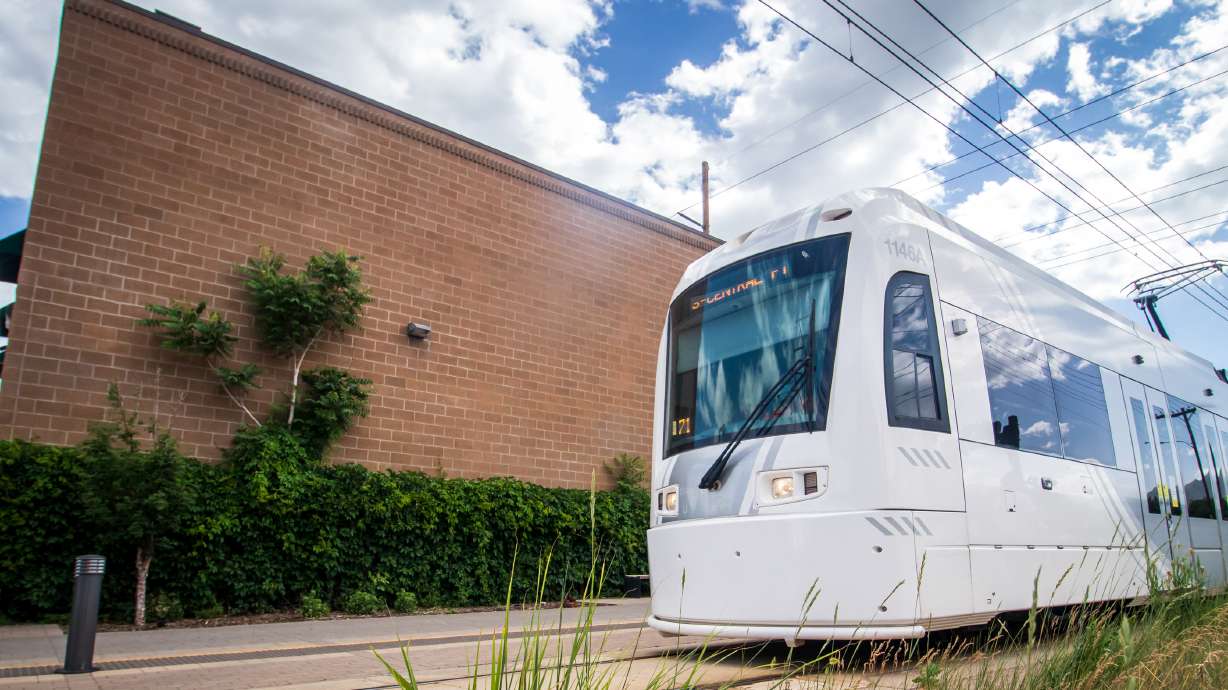 The Utah Transit Authority S-Line streetcar moves past 900 East in Salt Lake City on June 10, 2021. S-Line ridership has exceeded pre-pandemic levels for the first time over the past three months.