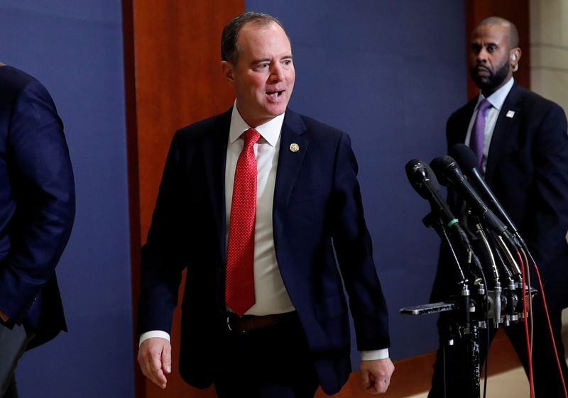 House Intelligence Committee Chairman Adam Schiff, D-Calif., in Washington, D.C., on March 10. The U.S. Justice Department under former President Donald Trump subpoenaed Apple for data from the accounts of at least two Democrats on the committee in an attempt to find out who was behind leaks of classified information, the New York Times reported on Thursday.