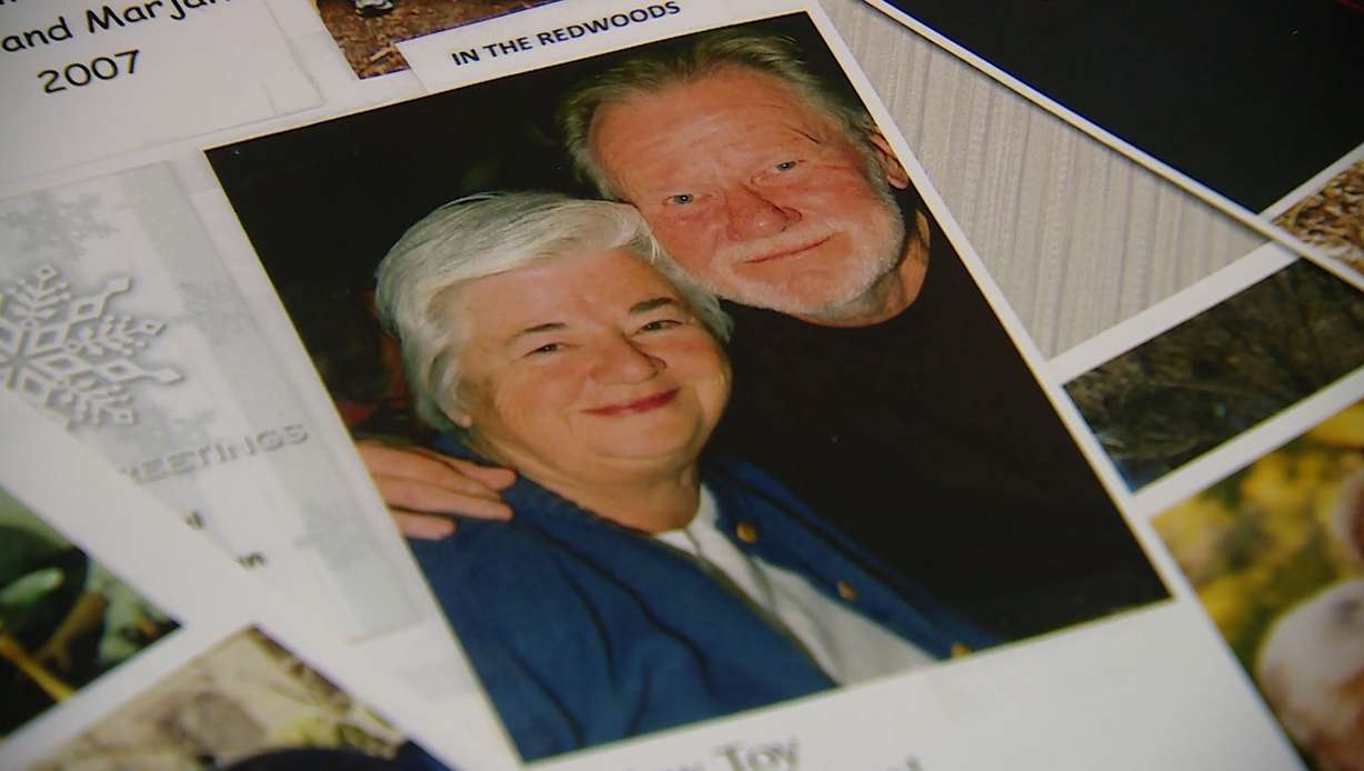 Marjan Curtis poses with her late husband, Paul Curtis, who passed away in several years ago.