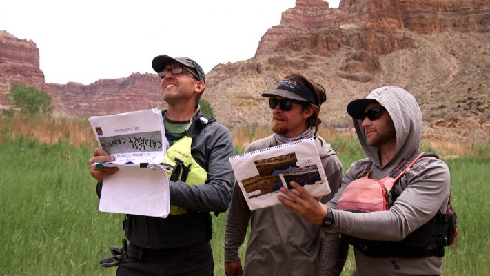 L-R Mike DeHoff, Pete Lefebvre and Chris Benson with the Returning Rapids Project.