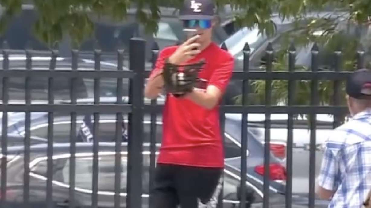 Boy catches home run, and a video of himself catching it. Posted by ESPN on June 14, 2021.