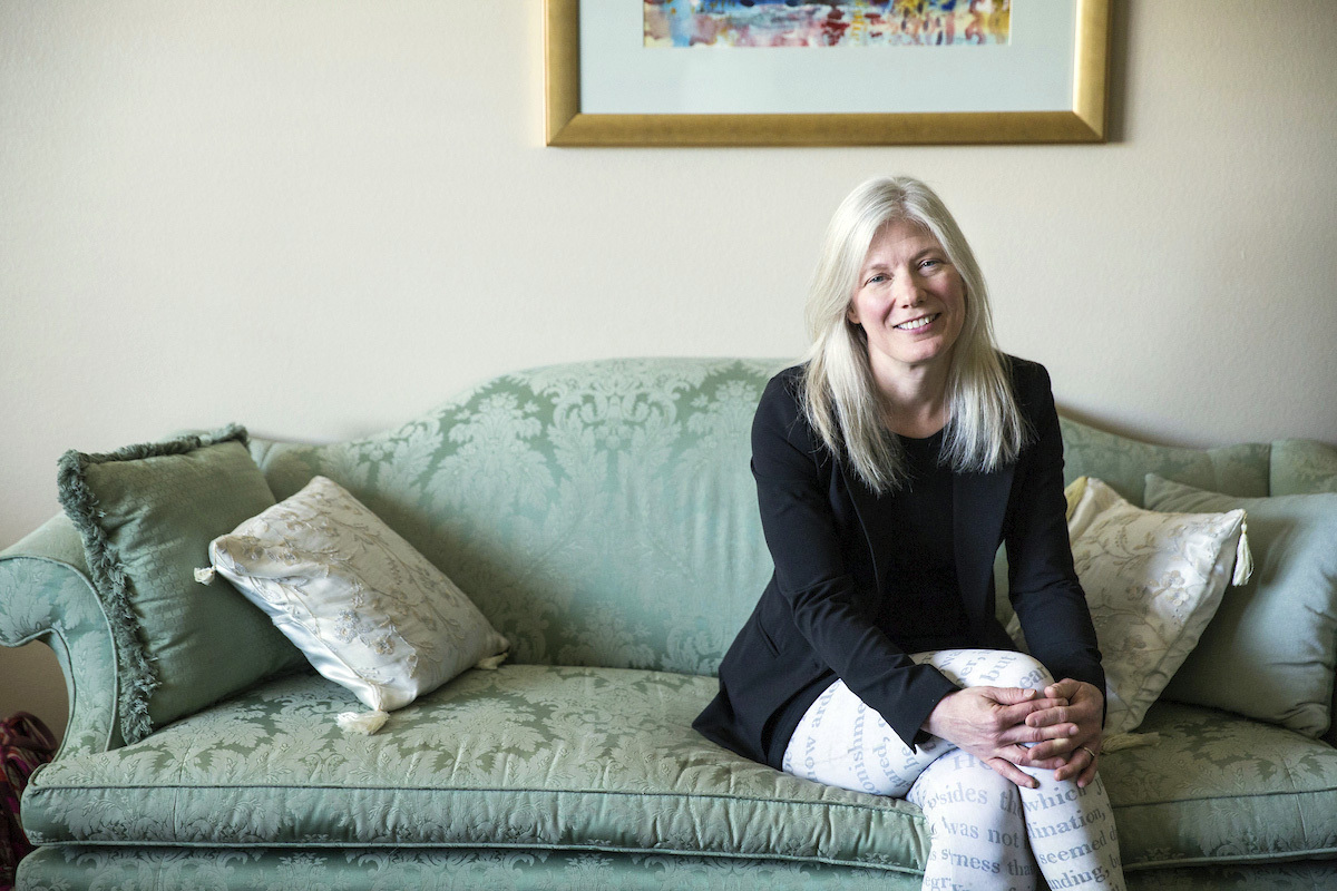 This April 10, 2018, image released by Arizona State University shows ASU professor Devoney Looser at her home in Phoenix, Ariz. Looser unearthed Rev. Henry Thomas Austen’s attendance at the 1840 World Anti-Slavery Convention in London.