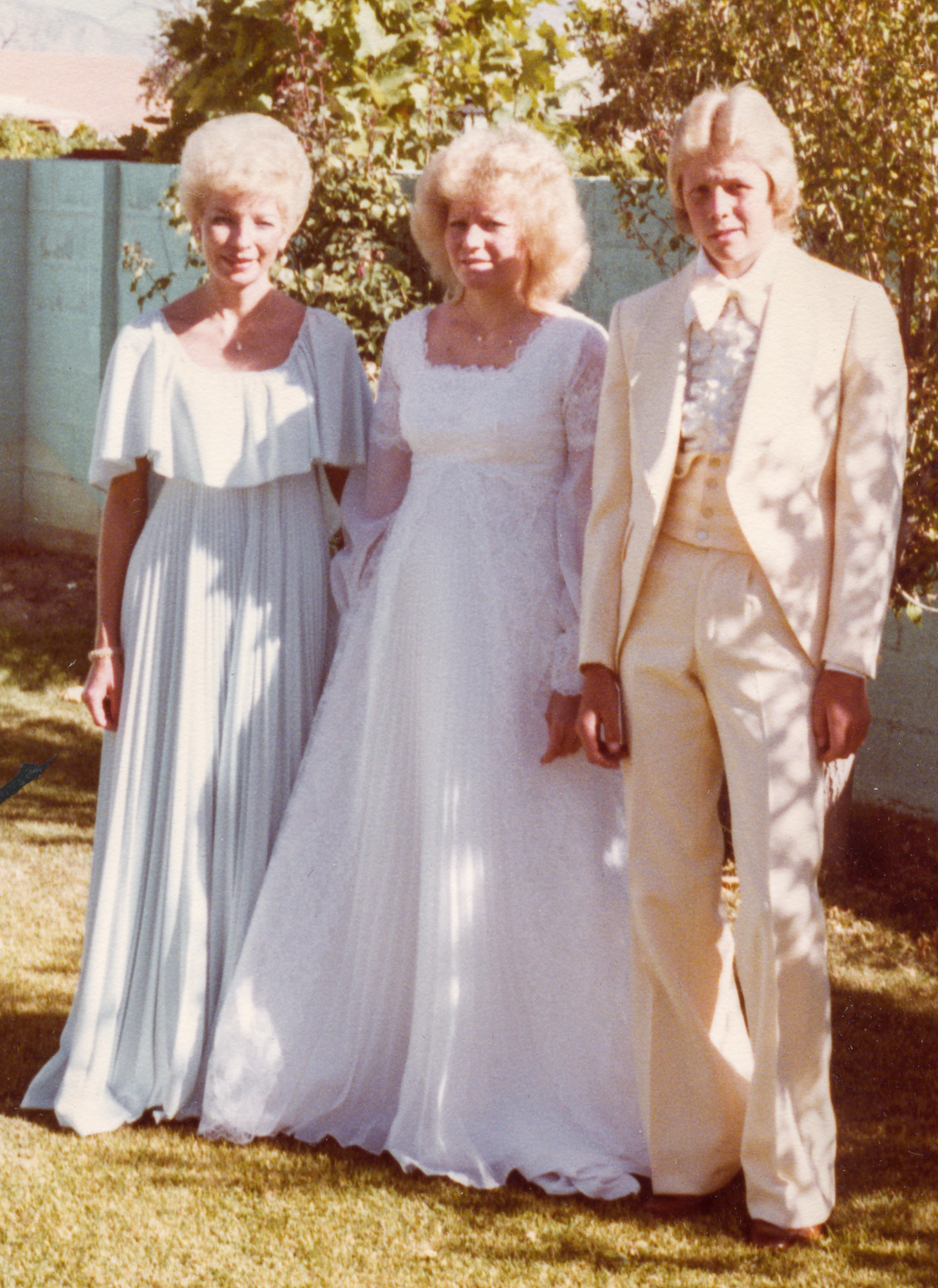 Joyce Yost (left), Kim Salazar (center) and Greg Roberts pose together in this 1979 picture.