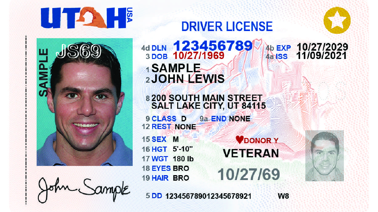 An example of the new Utah driver's license that the Utah Department of Public Safety unveiled on Wednesday, June 16, 2021. State officials say the new cards will arrive to Utahns beginning this month.