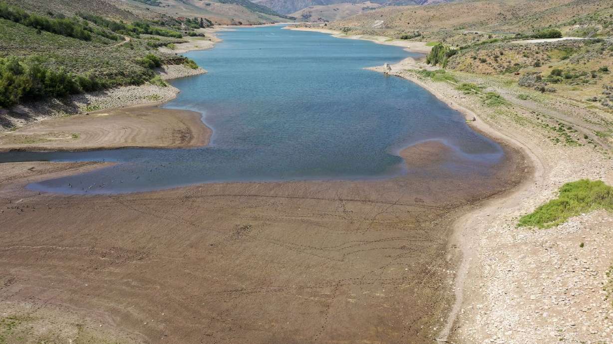 Drought in Utah is causing low water levels at East Canyon Reservoir near Morgan on Wednesday, June 16, 2021.