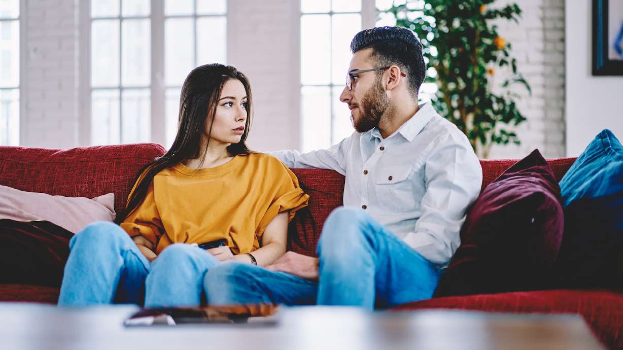 Stock photo of a boyfriend talking with his girlfriend. In this edition of LIFEadvice, Coach Kim explains attachment styles and what they could show you about your relationship.