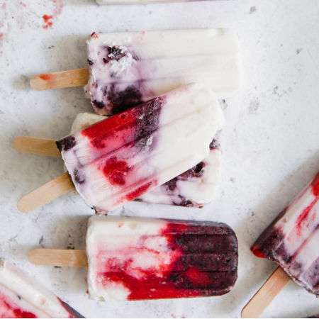Red, White and Blue Popsicles.