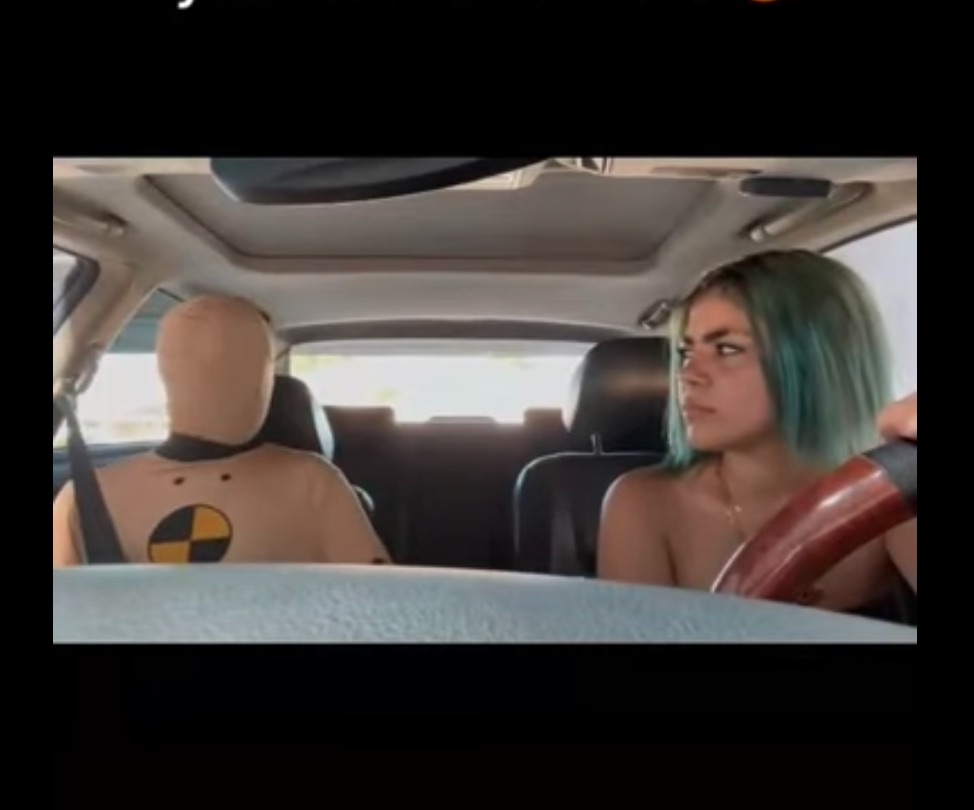 Teaching your child to drive can be scary. This dad took some extra precautions.