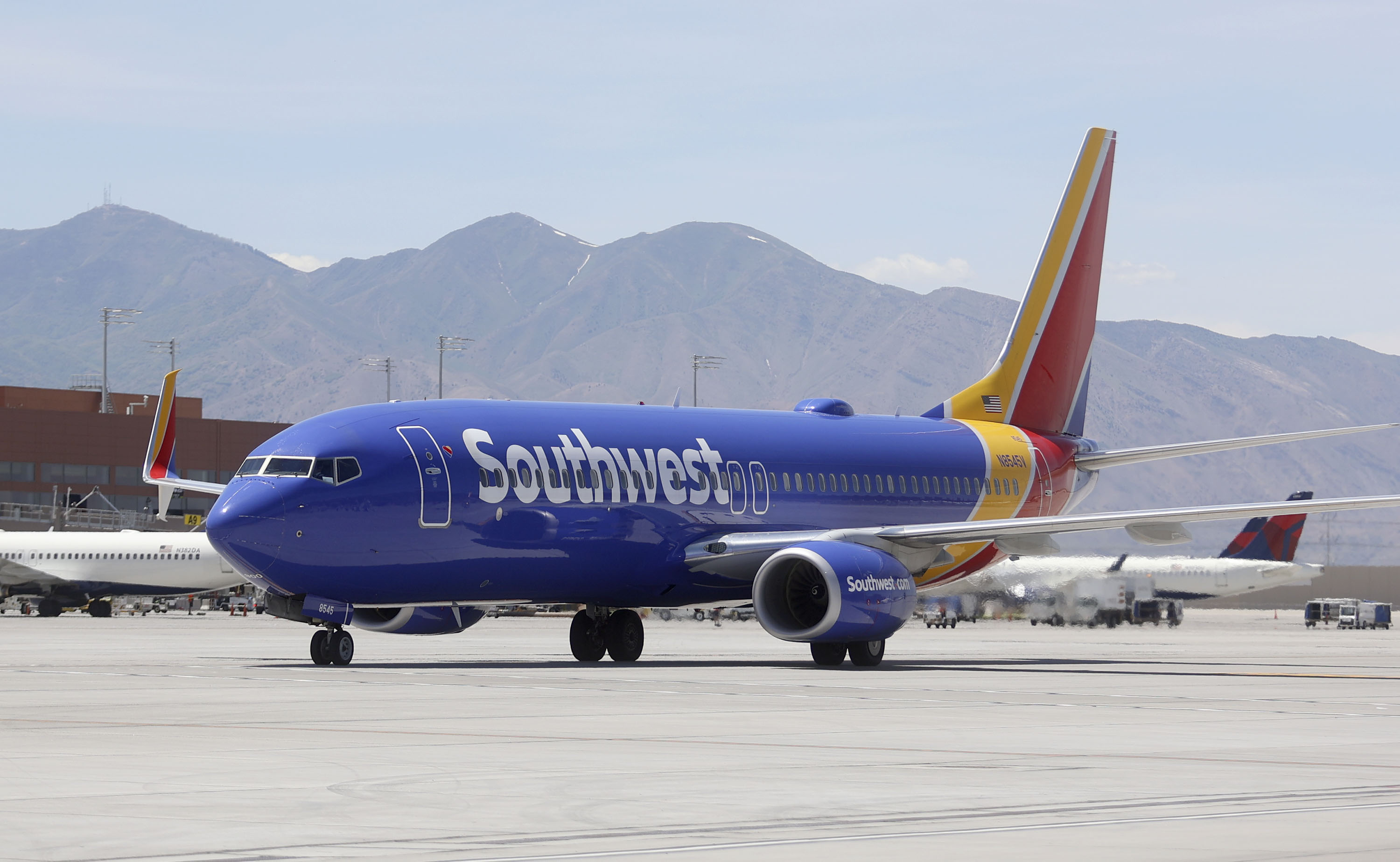File photo of a Southwest aircraft in Salt Lake City. Four passengers on a Southwest flight into Salt Lake City International Airport from Chicago were injured by turbulence on Friday, June 25, 2021.