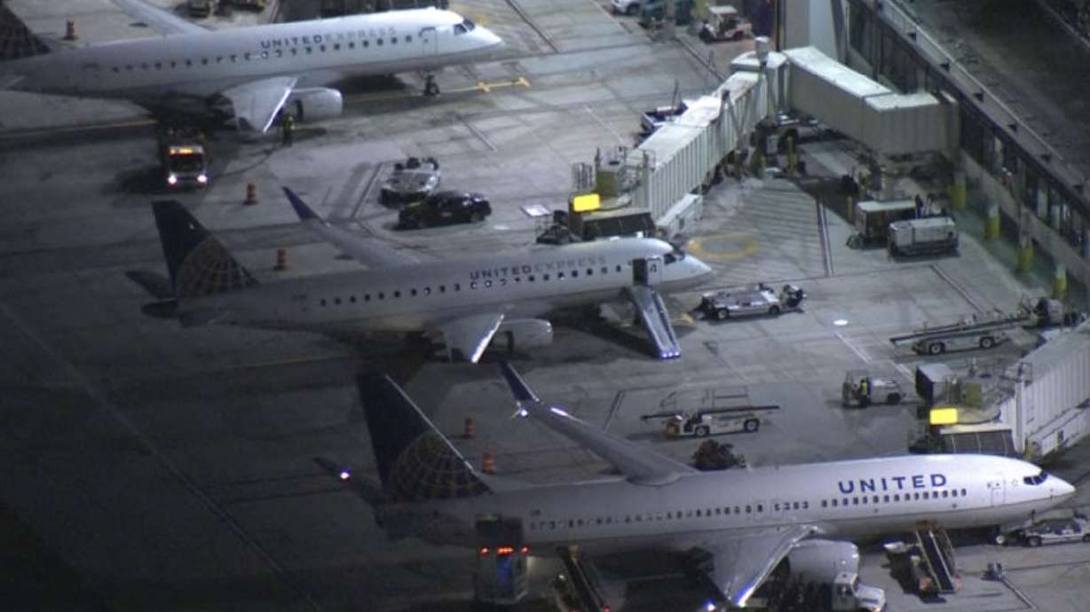 A man was apprehended by law enforcement after jumping out of a United Express flight taxiing at Los Angeles International Airport