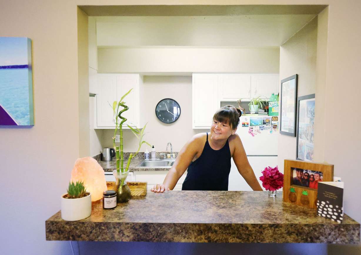 Kayla Smartz talks about her apartment in Salt Lake City on Friday, June 4, 2021.