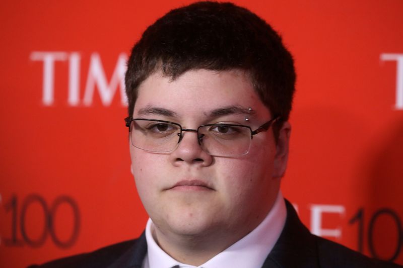 Activist Gavin Grimm arrives for the Time 100 Gala in the Manhattan borough of New York, New York, U.S. April 25, 2017.