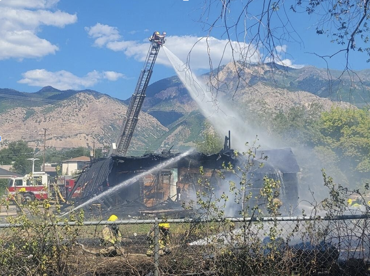 Ogden fire crews put out an abandoned structure fire that required an estimated 35,000 gallons of water to extinguish on Monday, June 28, 2021.