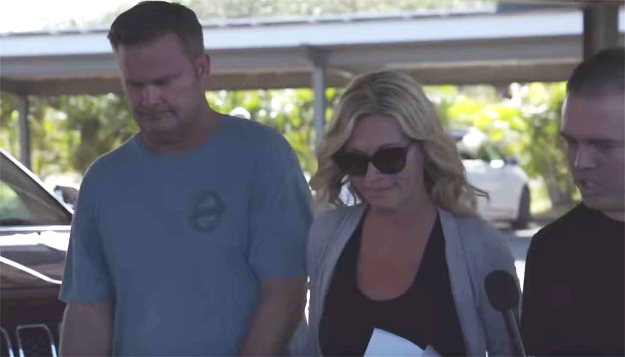 Chad and Lori Daybell are pictured Jan. 26, 2020. Police in Arizona have asked prosecutors to review charges against the pair for conspiracy of attempted murder in connection with an incident involving Lori's former family member.