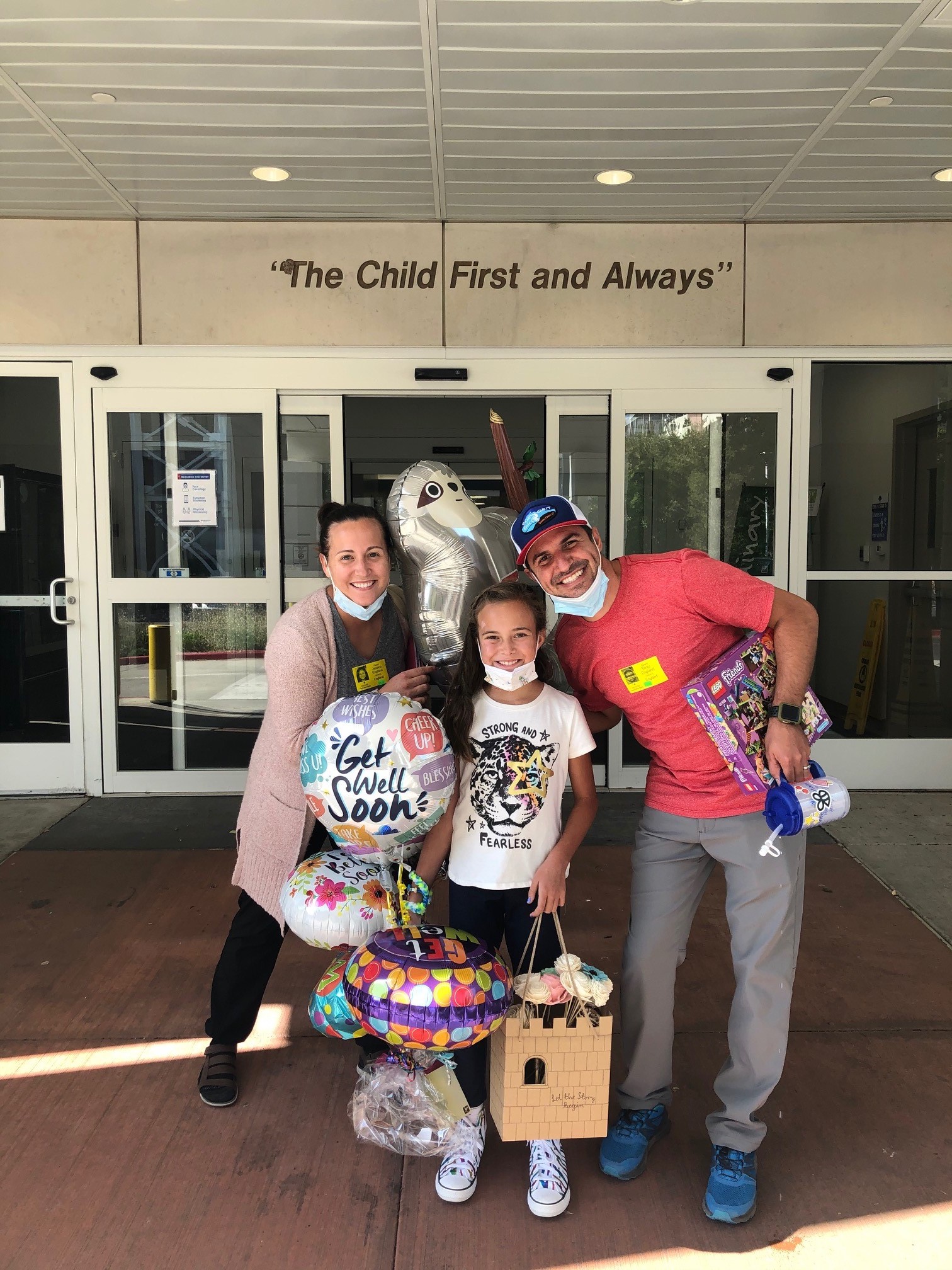 Emelia, 11, with her parents, Jessica (left) and Beau, of Las Vegas, was treated at Primary Children's Hospital in Salt Lake City after getting injured while riding an all-terrain vehicle.
