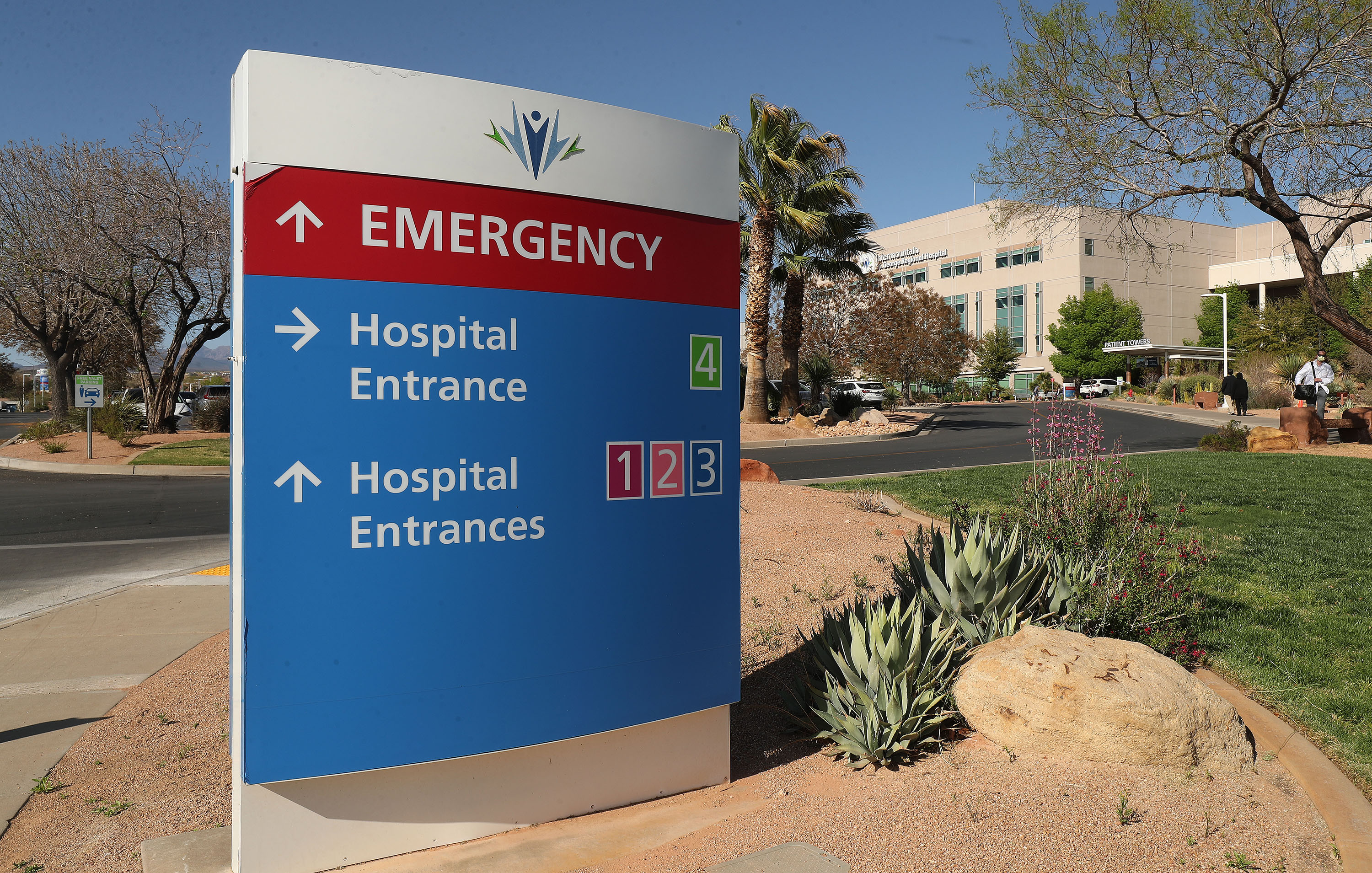 Intermountain Healthcare's St. George Regional Hospital in St. George is pictured on April 9, 2021. The surge of the omicron variant that broke pandemic records in Southern Utah has receded, data shows Thursday.